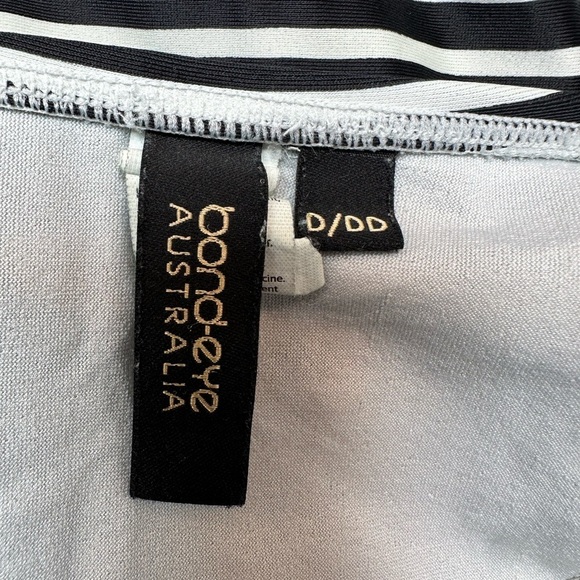 Bond Eye Australia Swimsuit D/DD Cup One Piece Black White Striped Size 6 US - Picture 8 of 11